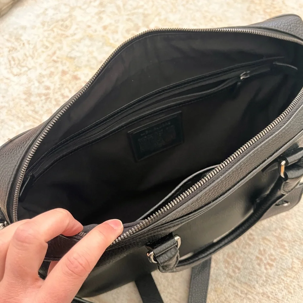 Michael Kors Black Briefcase with Structured Design and High-Quality Leather
